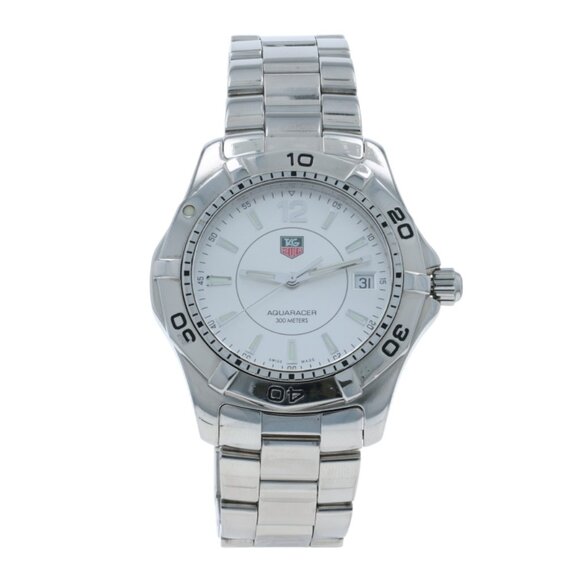 Tag Heuer Aquaracer Men's Watch 9 1/4" Stainless Steel Quartz WAF1112 - Picture 1 of 6